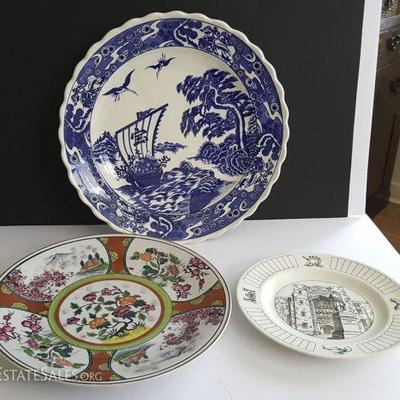 WDG113 Large Oriental Platters, Collectible Decorative Plate
