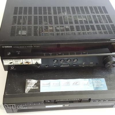 WDG114 Sony DVD Player, Yamaha Audio Receiver
