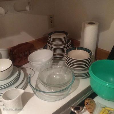Tons of plates and dishes and household goods