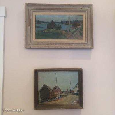 Original paintings oil on board by Robert McClellan in Maine