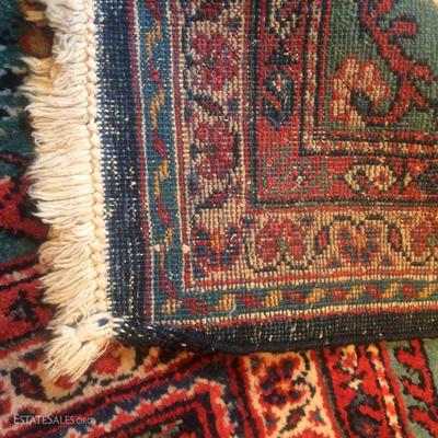 Underside of the large Persian rug