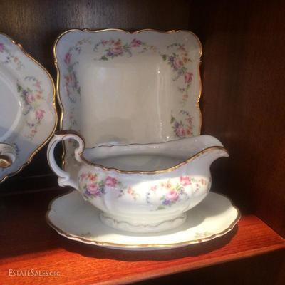 Bavarian fine china gravy boat and serving dishes