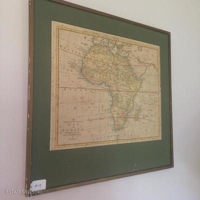 Old fascinating map of Africa