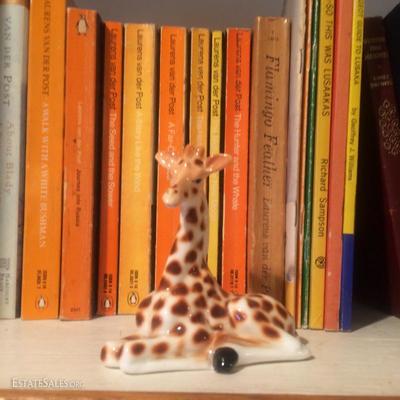 Porcelain sitting giraffe figurine