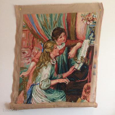 Large handmade needlepoint