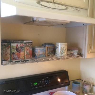 Selection of larger tin collection