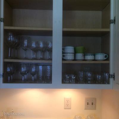 We are glass stemware and a selection of old restaurant china coffee cups