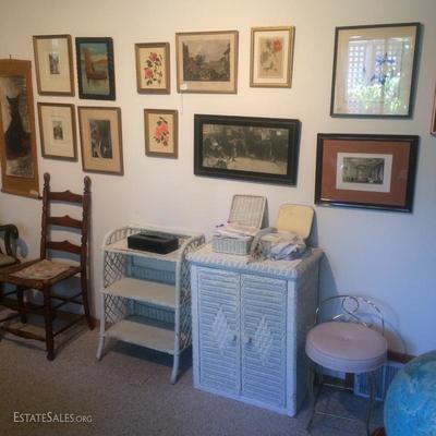 Wall of original art, etc.