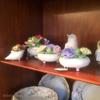 Handpainted English porcelain decorative objects