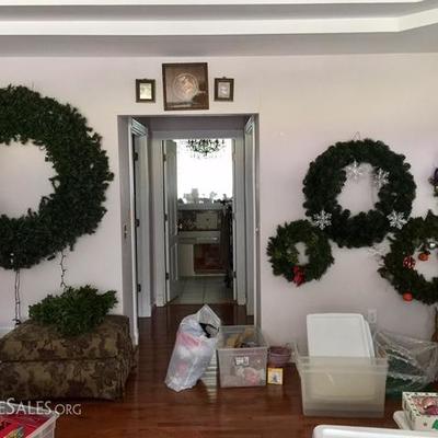Wreaths!  Huge 5' wreath and various other sizes.