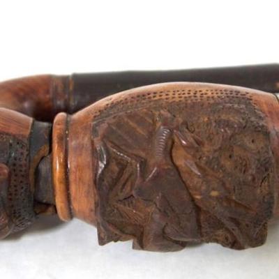Hand Carved Wood Pipe 