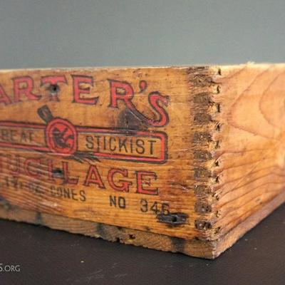Dovetailed Advertising Wood Box or Crate 