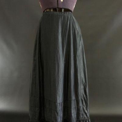 Victorian Mourning Petticoat Lawn Skirt 