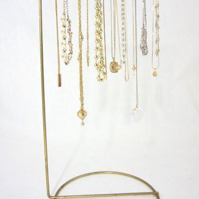 Estate Costume Necklaces on Stand 
