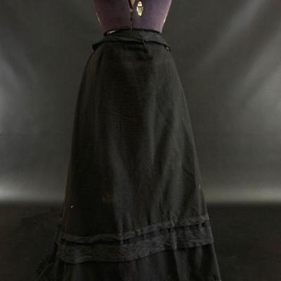 Victorian Mourning Petticoat Lawn Skirt 
