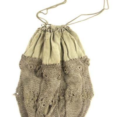 Victorian Draw String Mesh Purse 