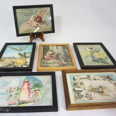 Victorian Litho Framed Advertisments and Prints 