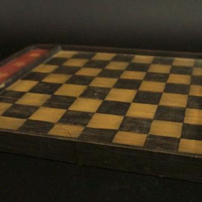 Vtg Rustic Checker Board 