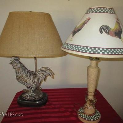 TABLE LAMPS IN CHICKEN DECOR