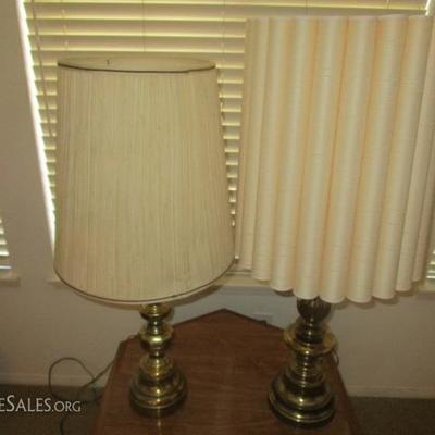 VINTAGE BRASS TABLE LAMPS