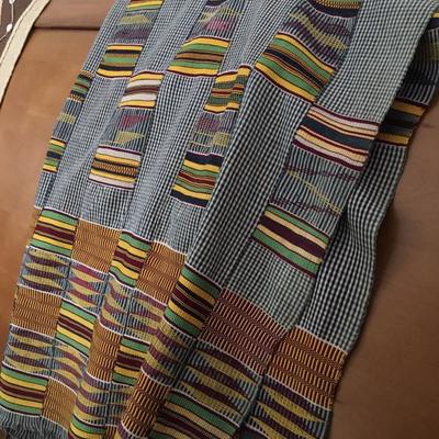 Vintage Hand Sewn Kente Cloth (Ghana)