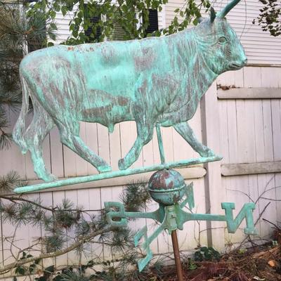 Copper Bull Weathervane 