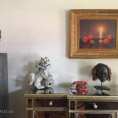 African Art, Foo Dogs, Jackson Oil Painting, Orient and Flume Art Glass