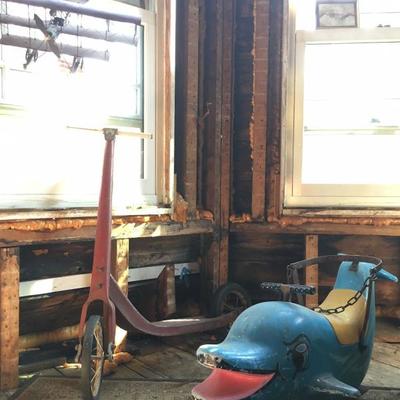 Park Swing Porpoise, Vintage Scooter, Vintage Airplanes 