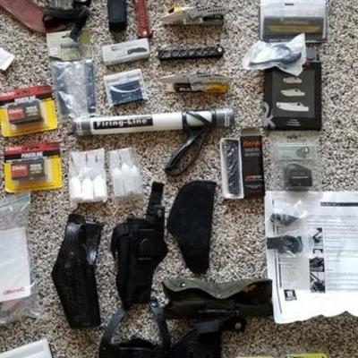 Holsters, Knives, Sharpeners...