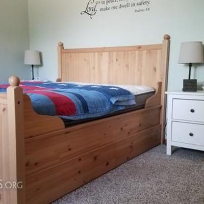 Queen Bed with Side Drawers