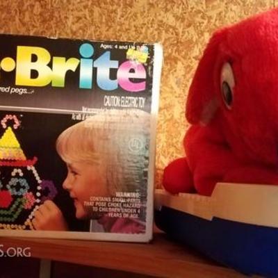 Lite Brite and Large Lego Dog