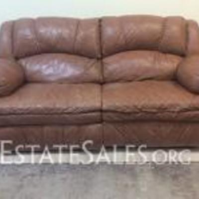 Leather Dual Recliner Couch By Lane 