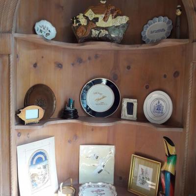 Toucan, prints, coaster, plates, frames, music box, Noah's Ark tin.
