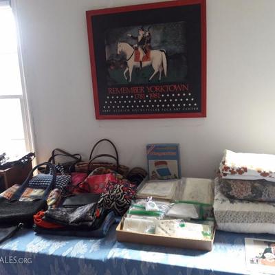Handbags, scarves, belts, linens, quilts, artwork and a unique Championship Yachting board game.