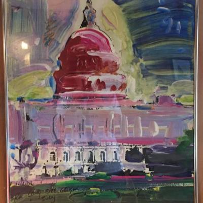 Signed print of Peter Max 