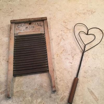 Washboard and rug beater