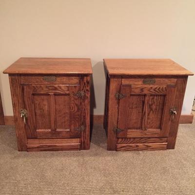 Reproduction ice chest end tables