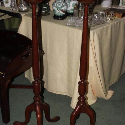 Pair of Wooden Plant Stands
