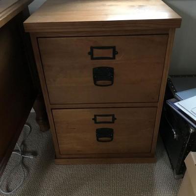 Pair of Pottery Barn Wood File cabinets
