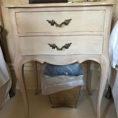 French side table - whitewashed finish