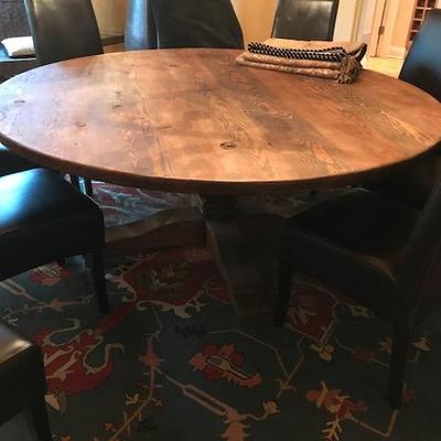 6ft dining table wood round