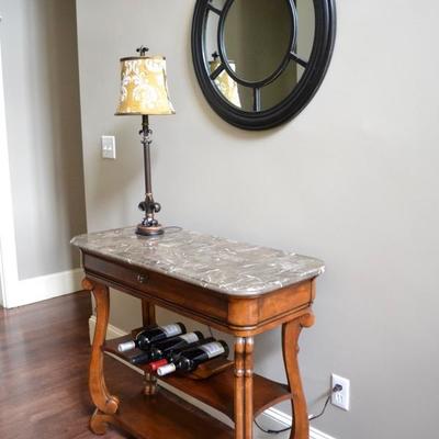 Stanley marble tile top hall table