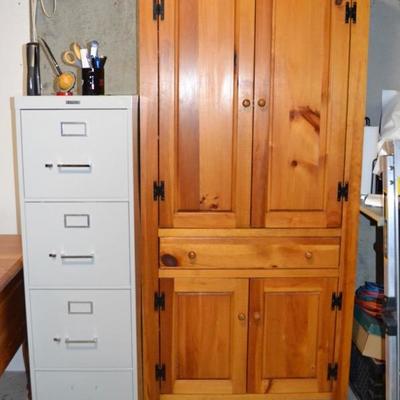Armoire and file cabinet