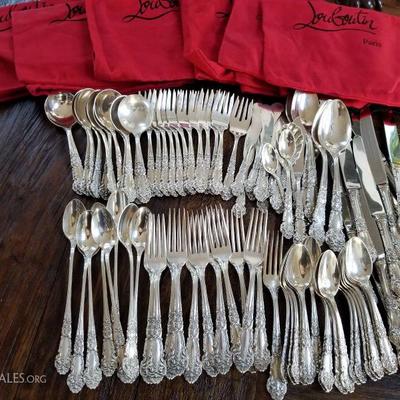 French Renaissance Reed and Barton sterling silver flatware over 100 ounces!! Wow! 