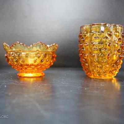 Tiara Indiana amber glass dishes