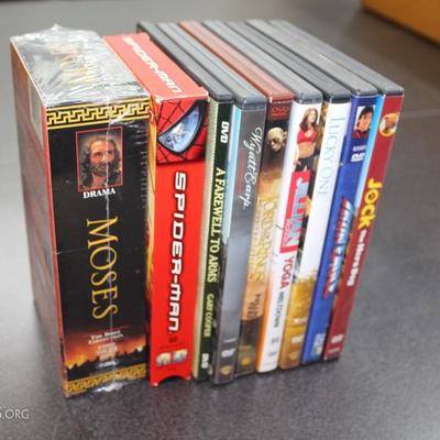Hangers and DVD's with letters