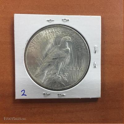 1923 Uncirculated Peace dollars
