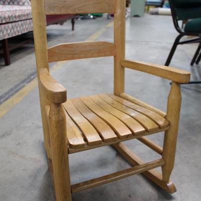 Child's oak rocking chair