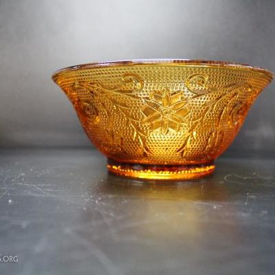 Tiara Indiana amber glass dishes