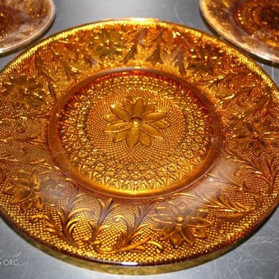 Tiara Indiana amber glass dishes